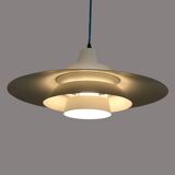 Vintage David Mogensen White Pendant Lamp, Super Light A/S, Danish Mid-Century