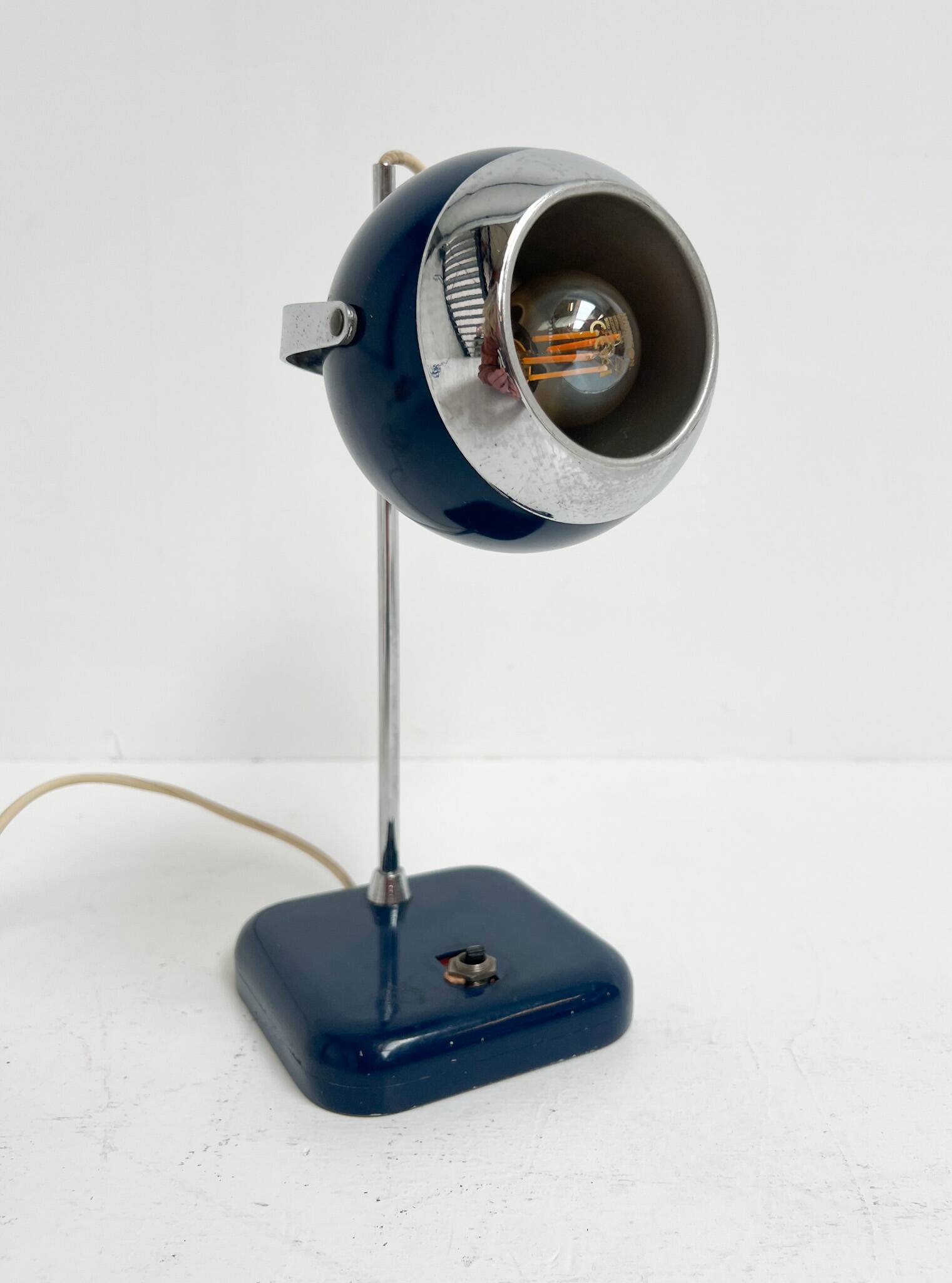 Lampe de table bleue Space Age, années 1960