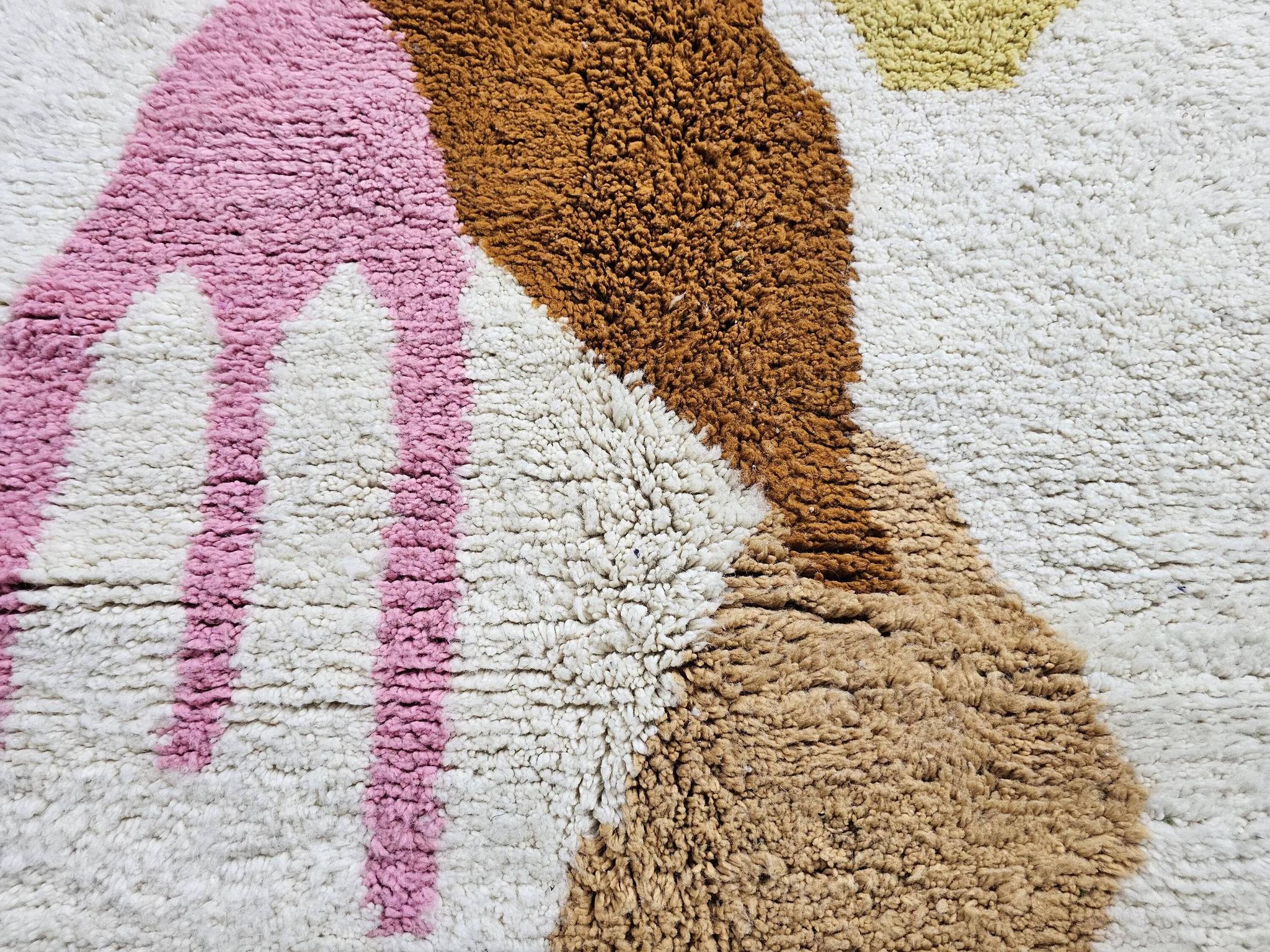 Handmade Berber rug in pure wool 2.5x1.5 m