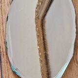 Miroir ancien à poser biseauté velours vintage