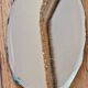Antique beveled vintage velvet mirror