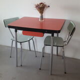 Red formica table