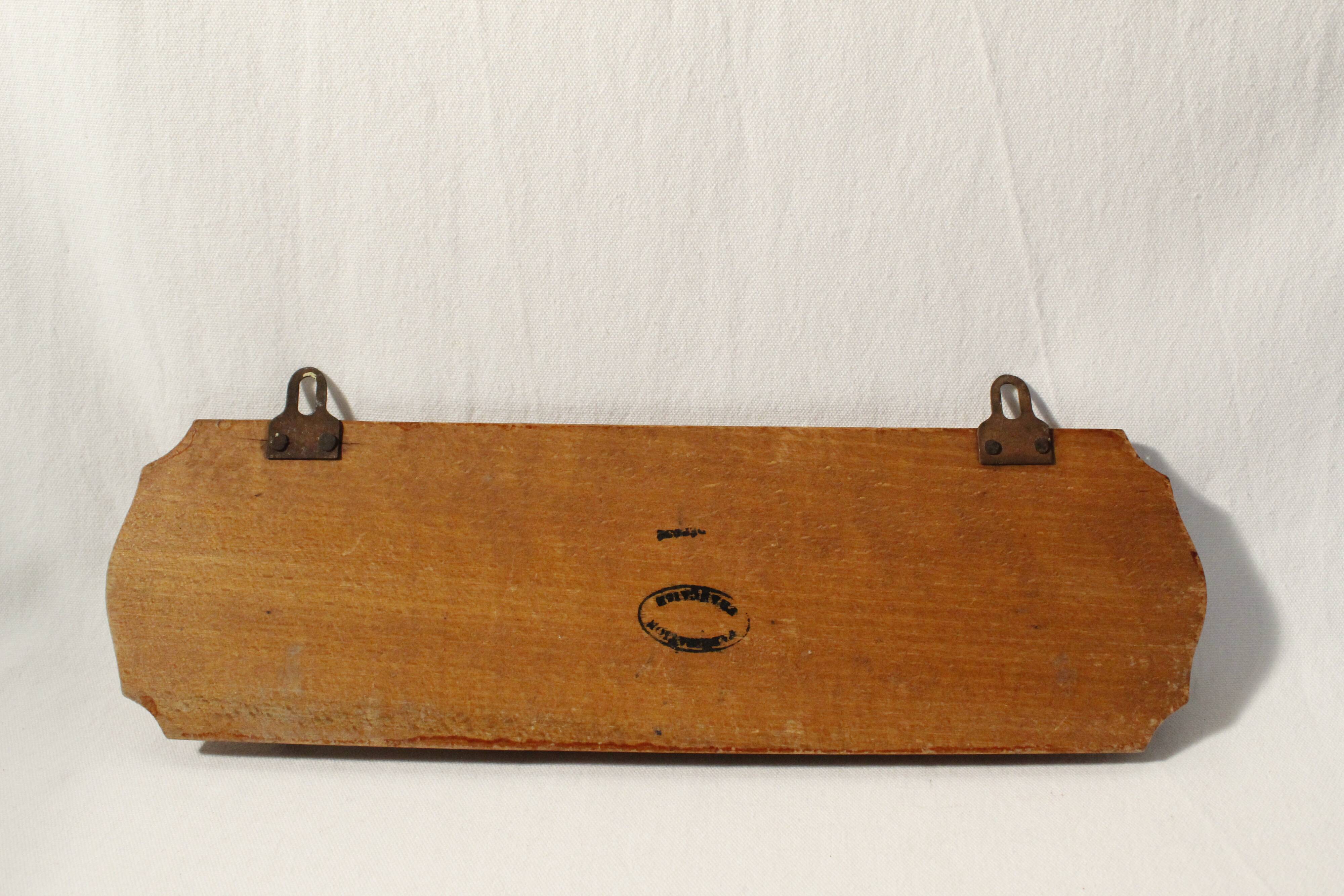 Vintage antique wooden tea towel holder 4 hooks