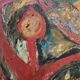 Oil painting on cardboard
