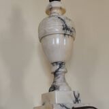 Alabaster lamp base - white stone lamp