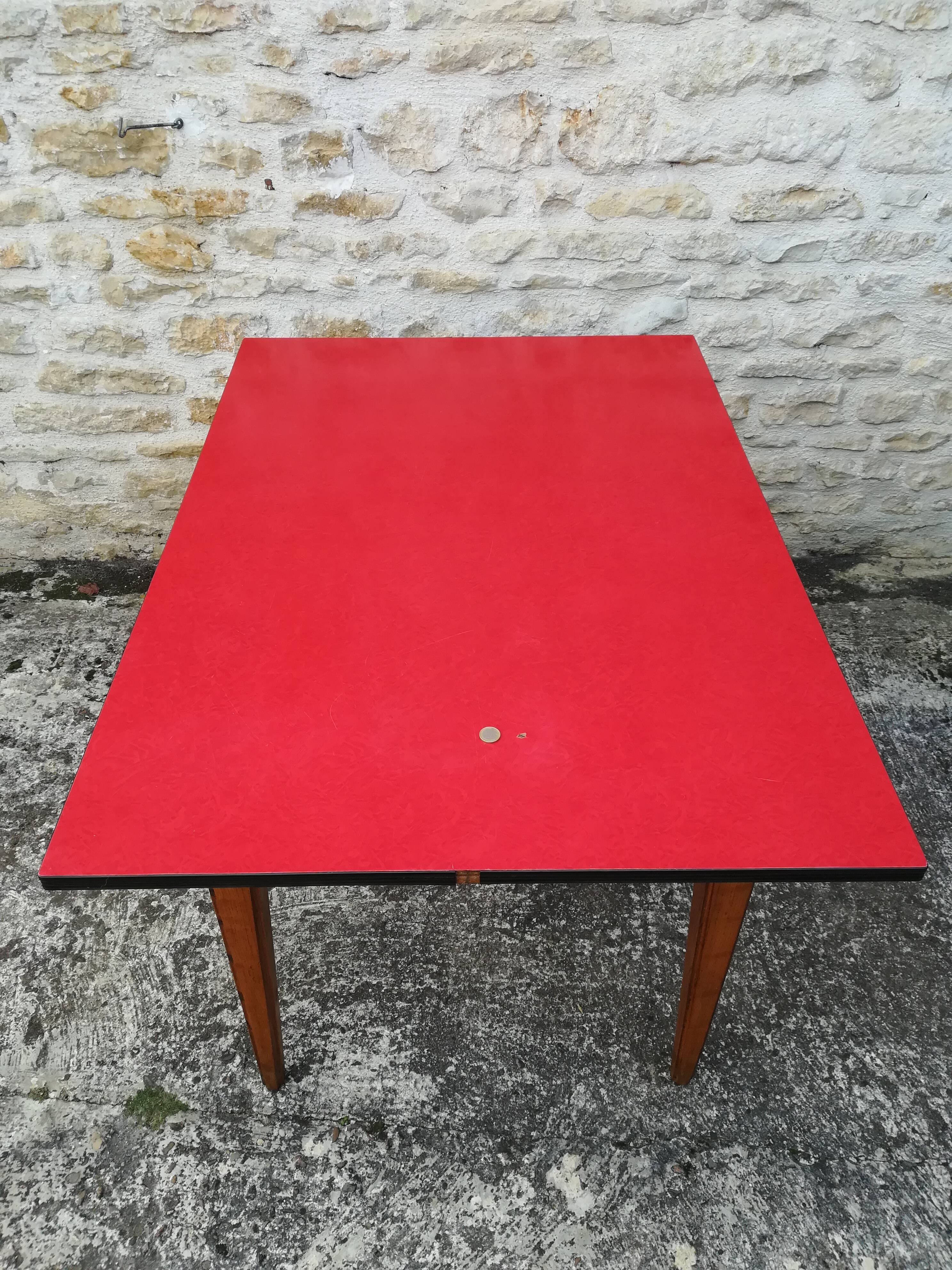 Oak table, formica top