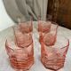 Art Deco Pink Glass Whiskey Glasses