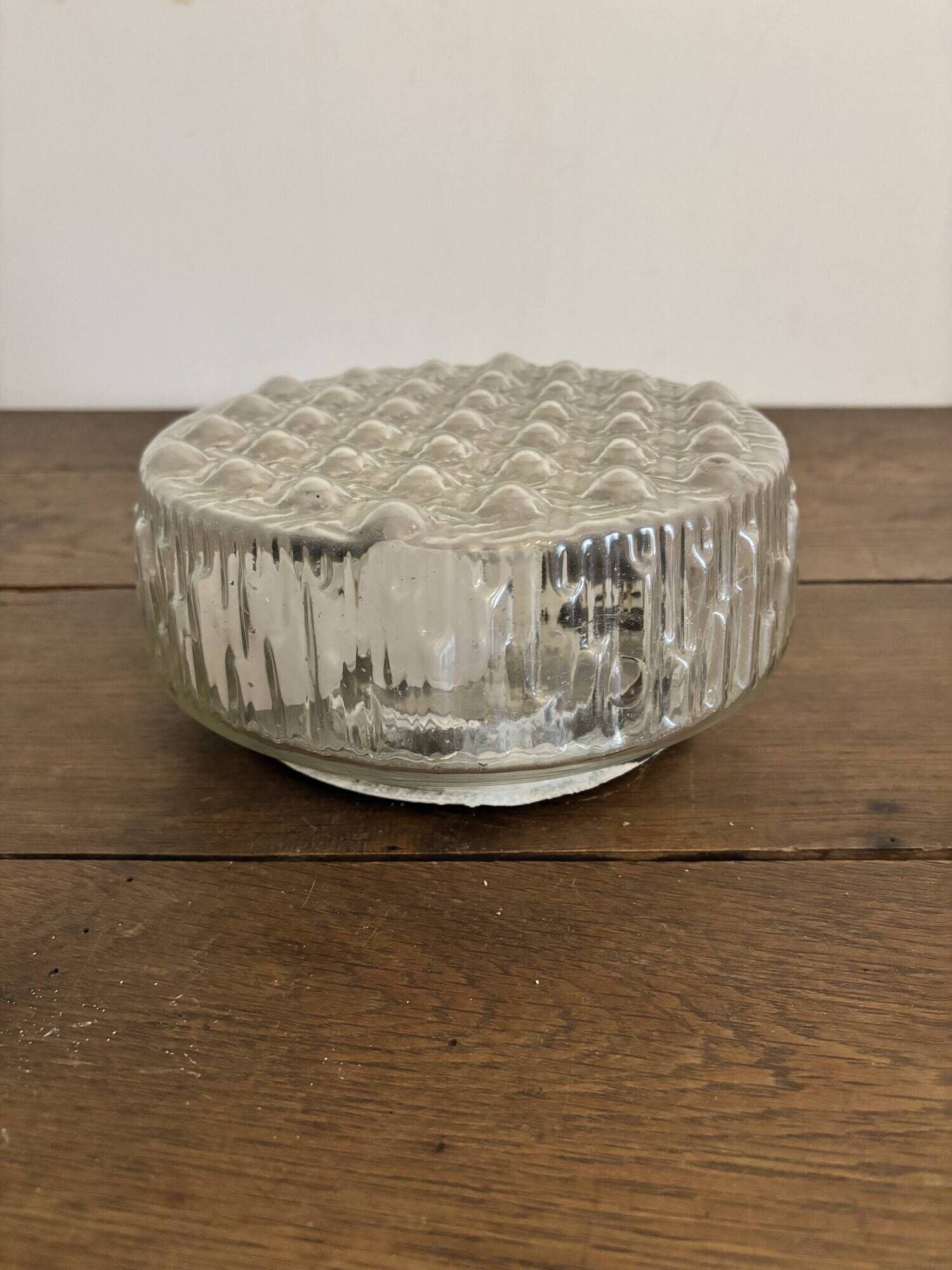 Vintage Italian glass relief ceiling light "Bubble" – 1970s style