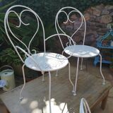 Lot of wrought iron chairs and armchairs