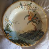 6 Gien France Caribbean Magellan pattern soup plates