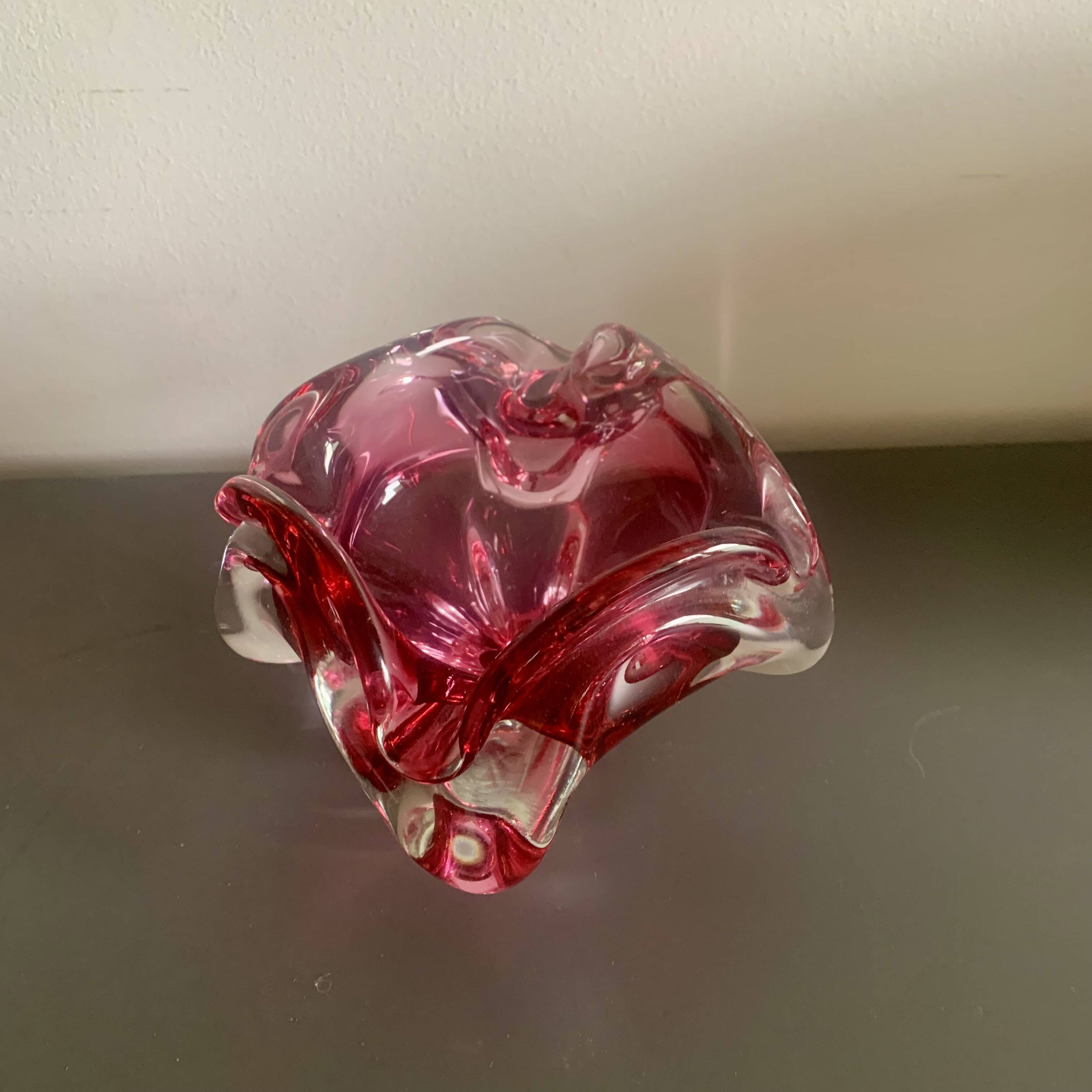 Ashtray by Jozef Hospodka for Chribska Sklarna, 1960s