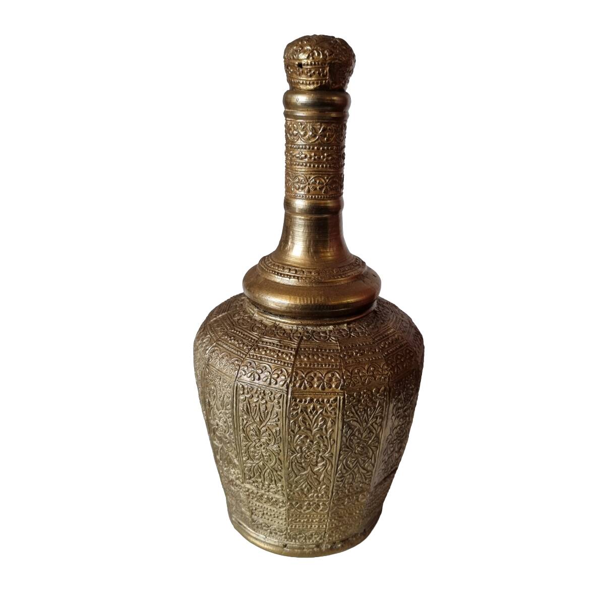Antique Brass Water Bottle From Sumatra, late 1800s