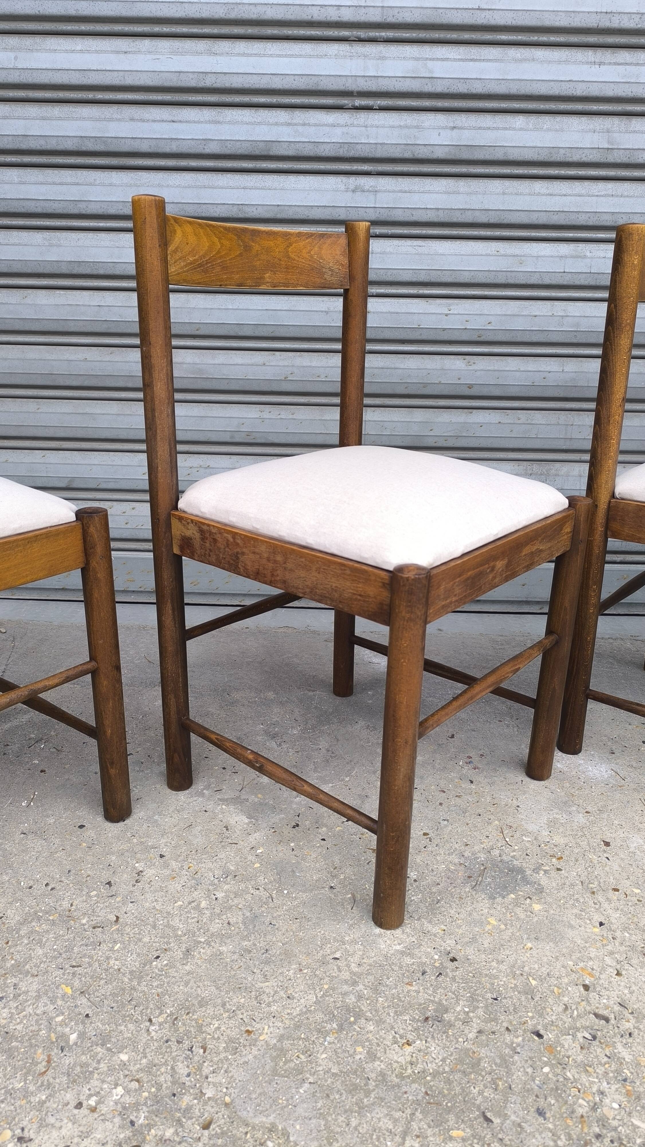 Set of four brutalist chairs 1950