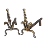 Pair of old bronze channels