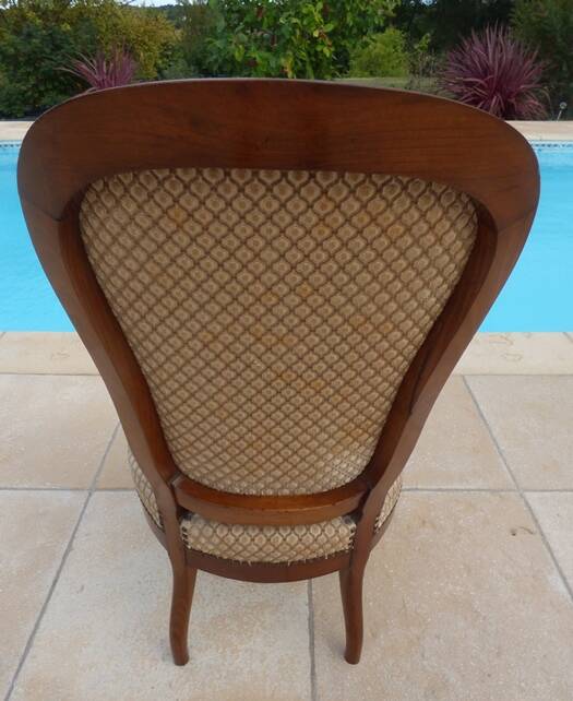 Louis Philippe period coffee chair in quality wood, excellent condition