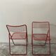 Pair of iconic folding chairs - Ted Net - industrial design IKEA 1970