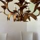 70s Hollywood Regency style gold-plated brass chandelier