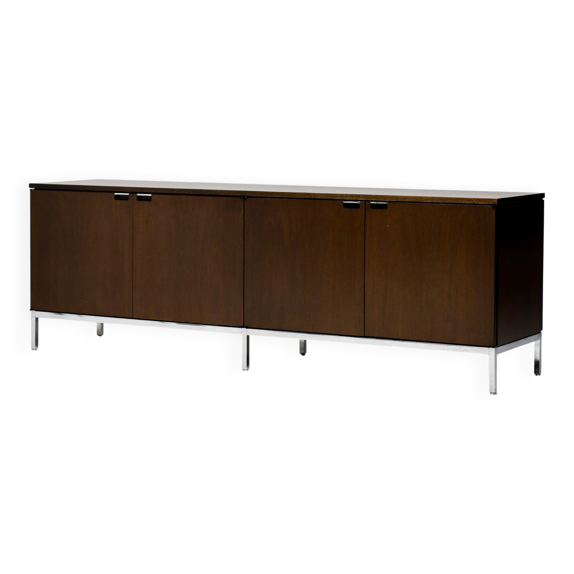 Sideboard in walnut by Florence Knoll Mid Century Modern Executive Boardroom Storage