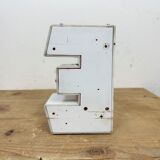 Vintage red facade letter e , 1970s