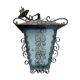 Lampe extérieur en fer forgé et verre lanterne