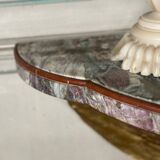 Pair of marble and bronze console tables, Italy, circa 1930