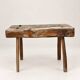 Old small bench / rustic stool made of solid wood – folk art