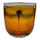 Amber blown glass vase