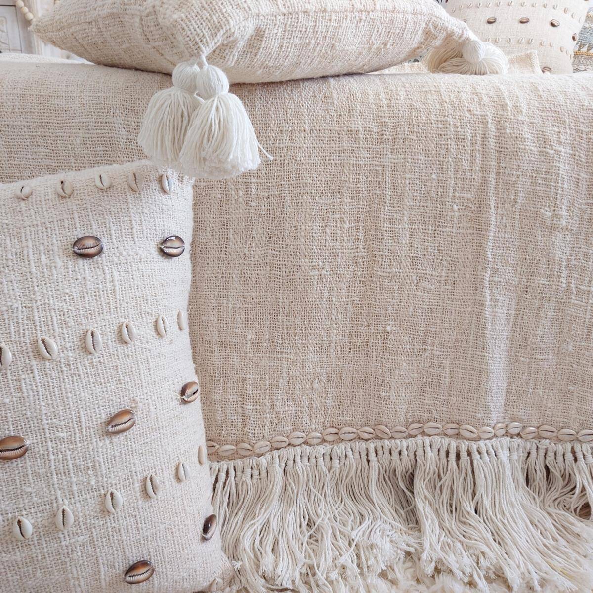 Plaid Canga blanc cassé