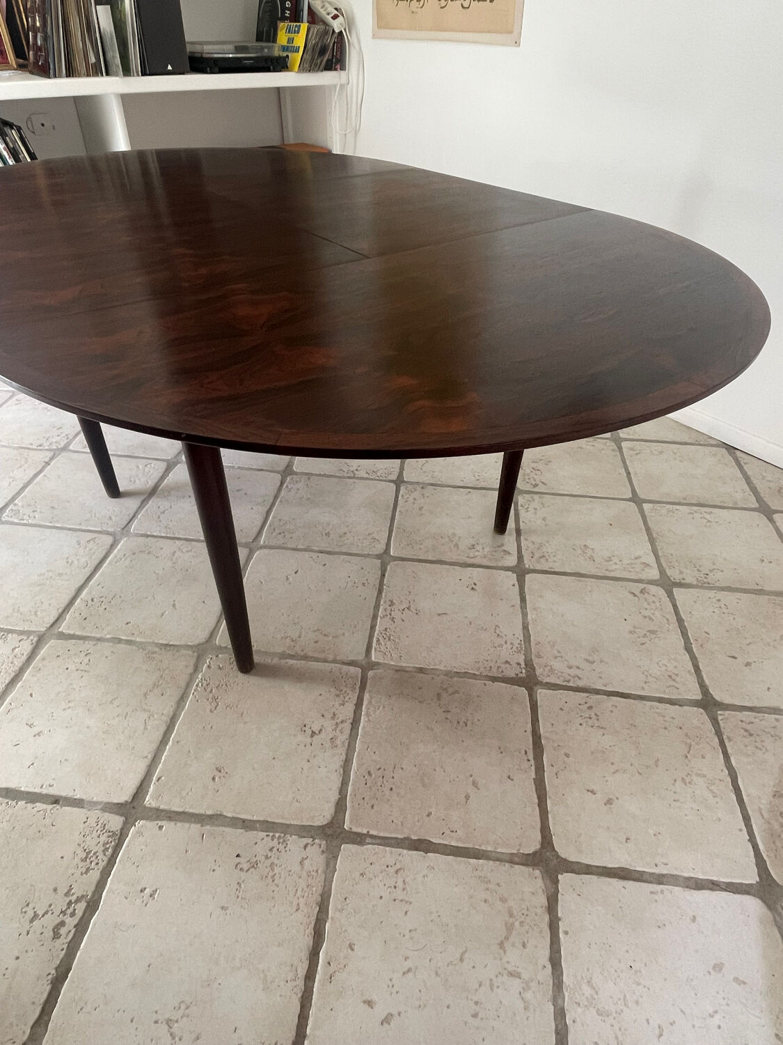 Table à rallonge  scandinave en palissandre de Rio