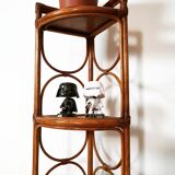 Vintage bamboo and rattan corner floor