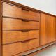 1960s vintage large minimalistic mid-century teak sideboard