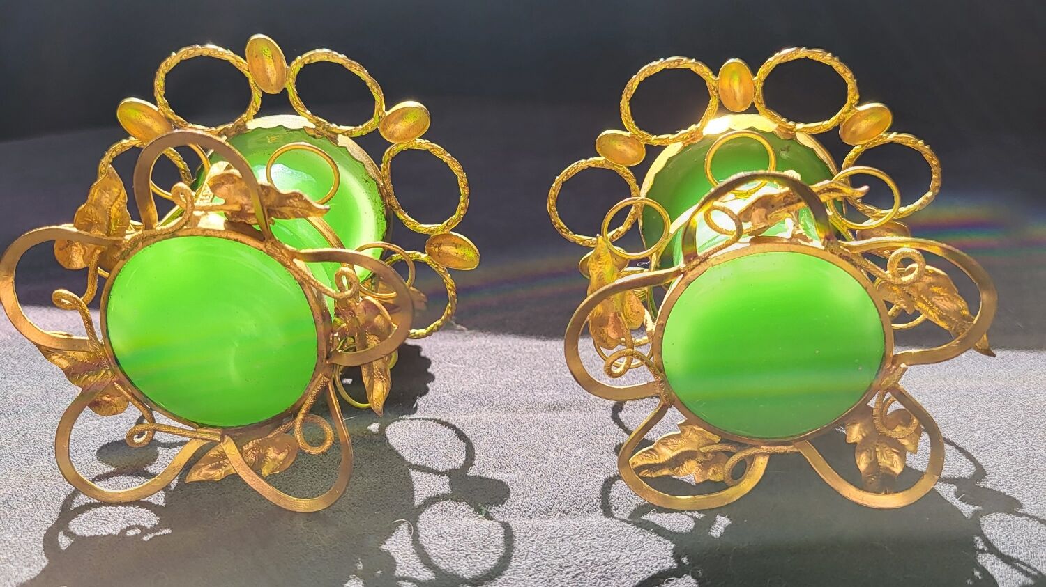 Porte cigares en opaline verte (uranium/ouraline) Napoléon III