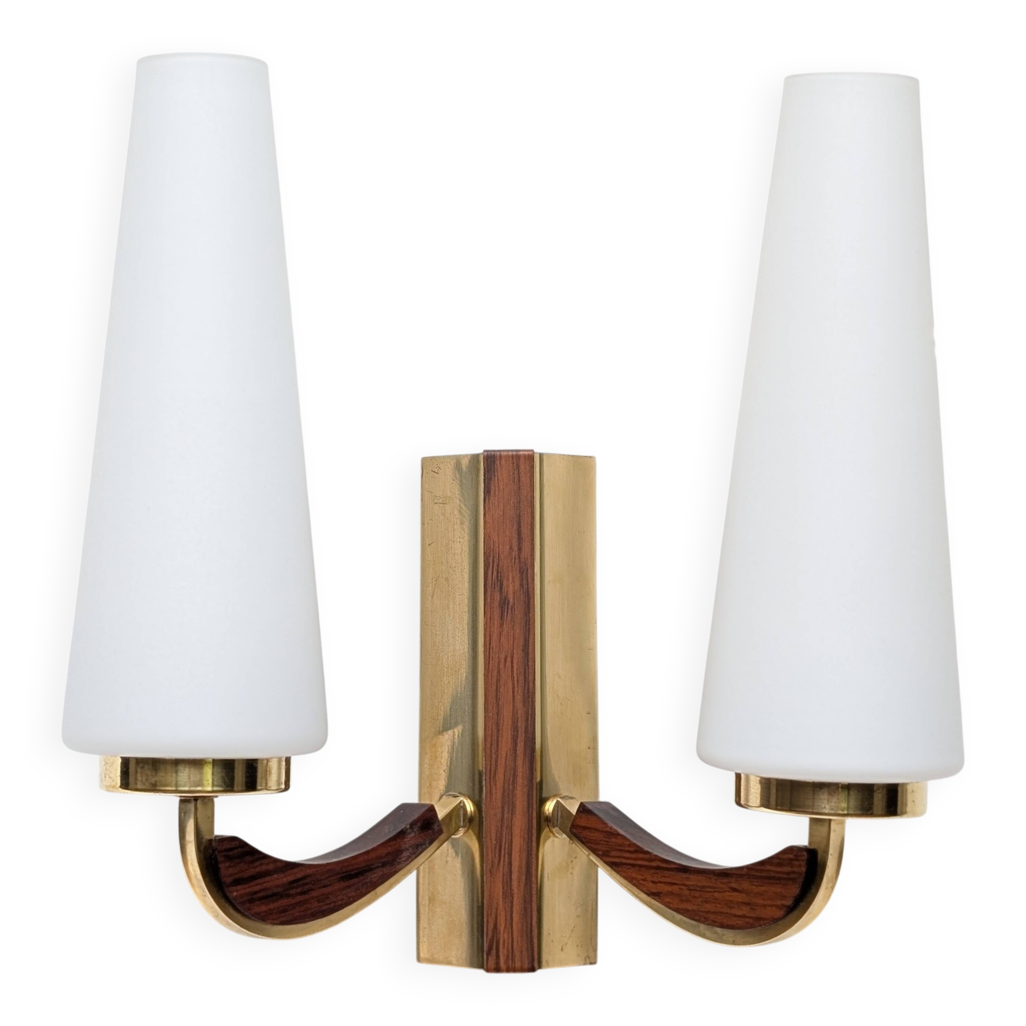 Brass wall light