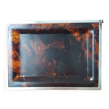Vintage lucite tray imitating tortoiseshell