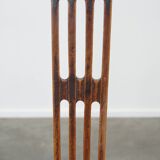 Lot de 4 chaises de salle à manger anglaises anciennes du XIXe siècle avec assises en osier