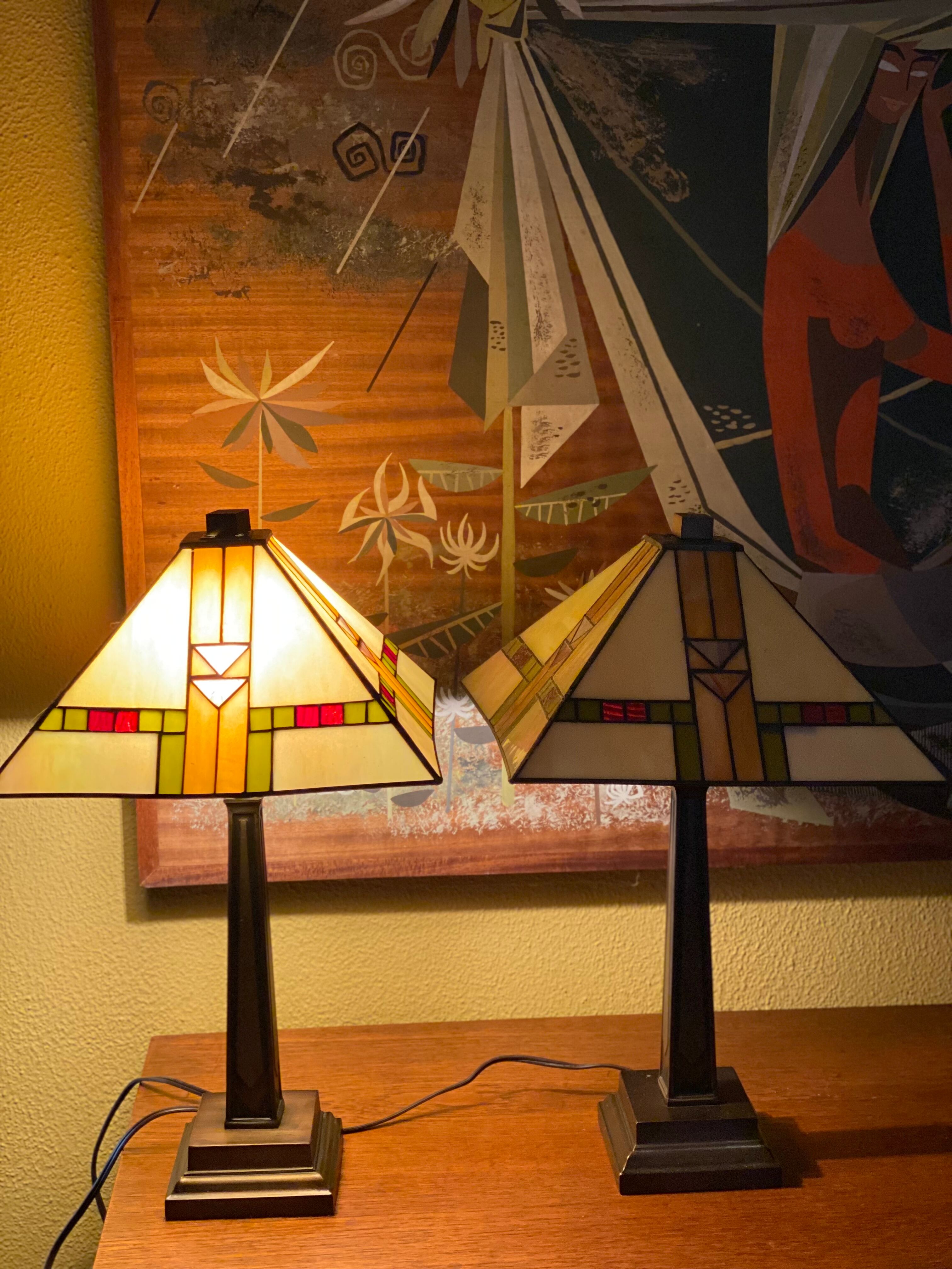 Pair of Dale Tiffany Lamps