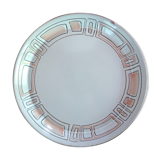 Hollow round dish "Maille" faience Niderviller, 60s