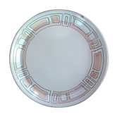 Hollow round dish "Maille" faience Niderviller, 60s