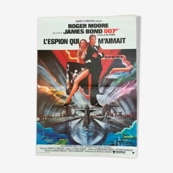 Affiche de cinéma James bond "l'espion qui m'aimait" 40x60