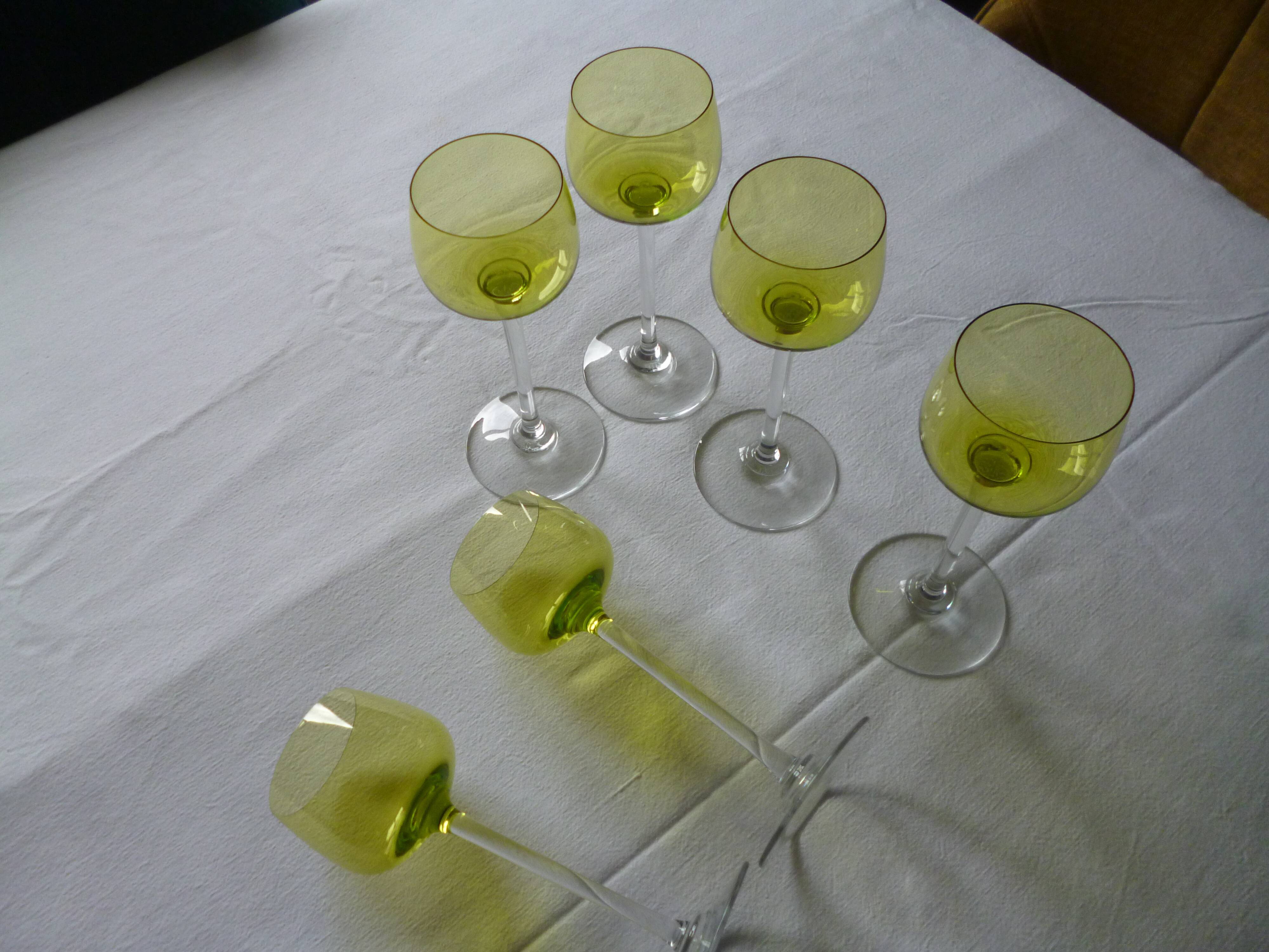 Set of 6 Baccarat stemmed glasses