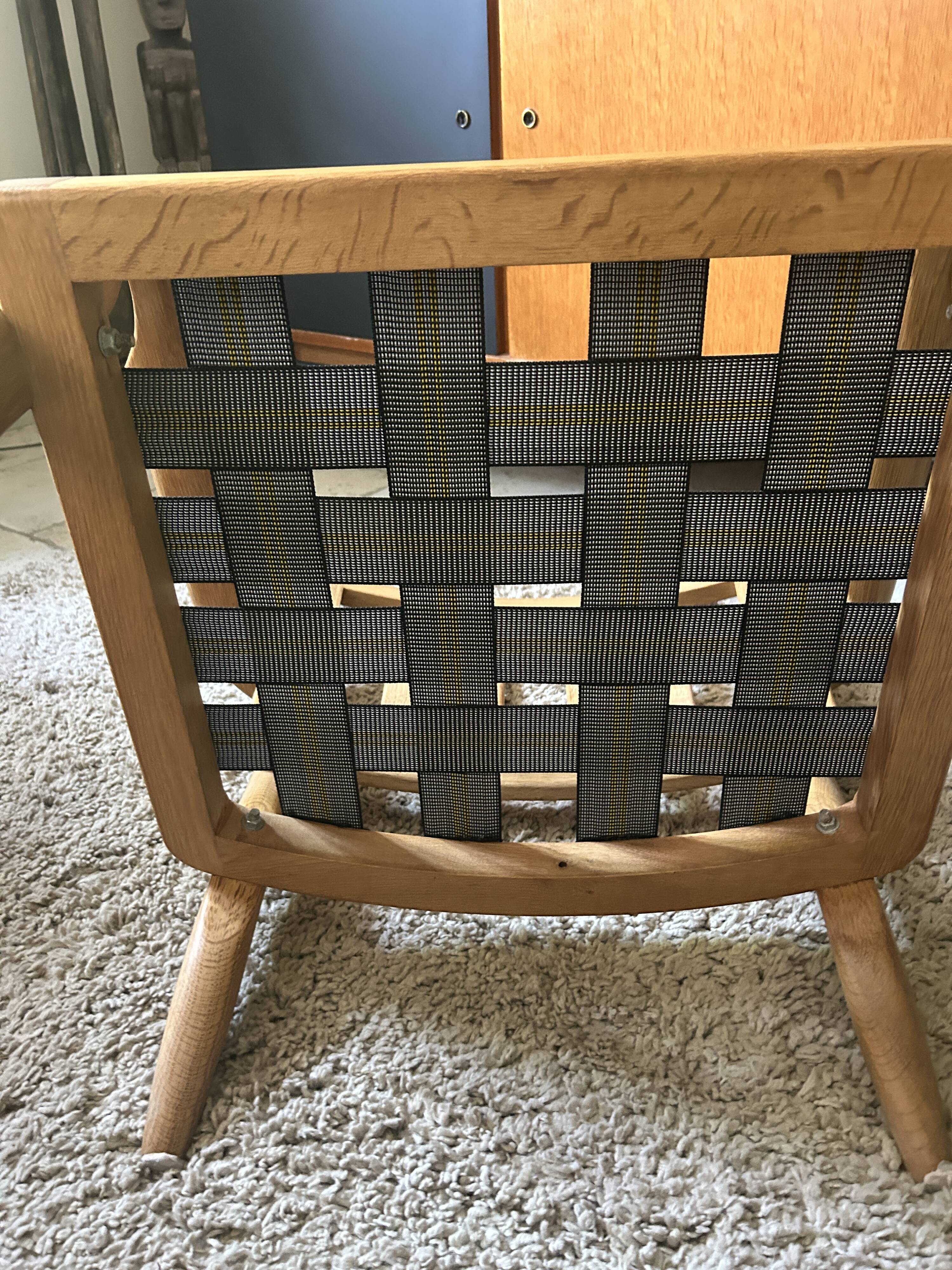 Guillerme et Chambron, José oak armchair, Edition Votre Maison 1960