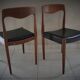 Lot of 6 scandinavian chairs in teak