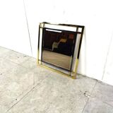 Brass and chrome mirror by Belgochrom, 1970s