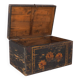 Chinese wooden chest with floral illustrations (China, circa 1900) #3
