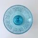 Antique glass bowl, pressed glass turquoise, 19th century