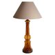 Scandinavian Modern Amber Glass Table Lamp by Miranda, 1970s