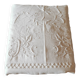 Large antique linen sheet monogrammed AH