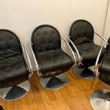 Set of 4 Verner Panton chairs, System 1-2-3 for Fritz Hansen.