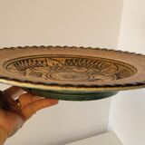 Assiette vintage en céramique grès à identifier