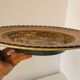 Large vintage stoneware ceramic plate to identify